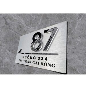 Biển số nhà kim loại chữ nổi 3D SN03 chính hãng - LED Cao Phong